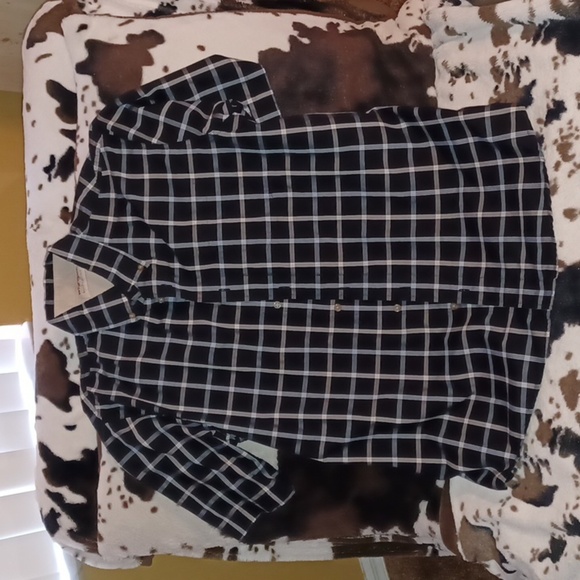 WRANGLER, AUTHENTICS, MENS PLAID BUTTON UP, SHORT SLEEVE, ONE POCKET, SI… - Picture 5 of 6